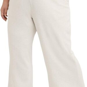 Hanes Cream Wide-Leg Pants 4x